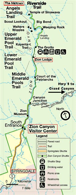 Zion shuttle map